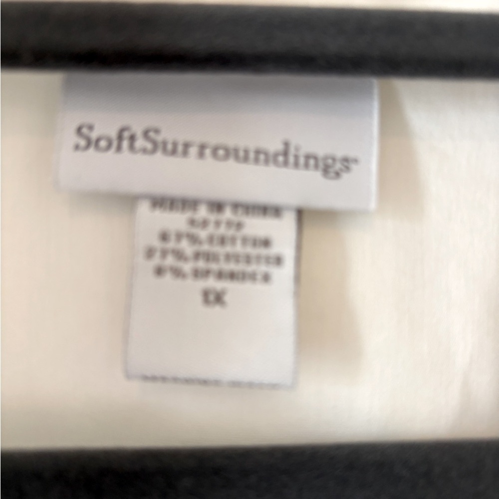 Soft Surroundings Classic Cottagecore White Long Sleeve Wire Collar Top 1X - Picture 9 of 9